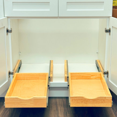 Soft Close Cabinet Drawer Wood Pull Out Tray Drawer Box Kitchen Cabinet Organizer Cabinet Slide Out Shelf Wooden Pull Out Shelf (no Assembly Required)